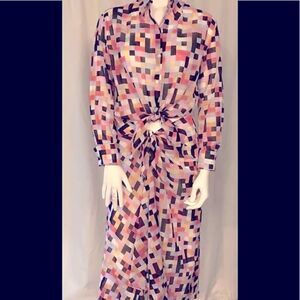 LEGGIADRO 2 piece dress geometric pattern M